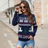 Pullover Christmas Sweaters for Women Long Sleeve Crew Neck Sweater with Snowflakes Pattern Sweater Jacquard Knit Sweater - 2 of 4