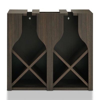 Ralswel Wall Mount Wine Rack Wenge - miBasics