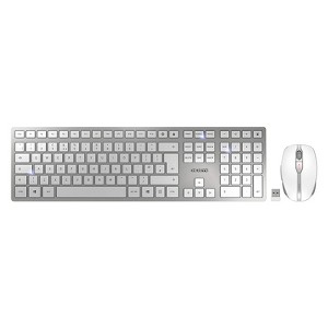 Cherry DW 9000 Wirlress Keyboard & Mouse Bundle with Euro Symbols Silver/White - 1 of 1