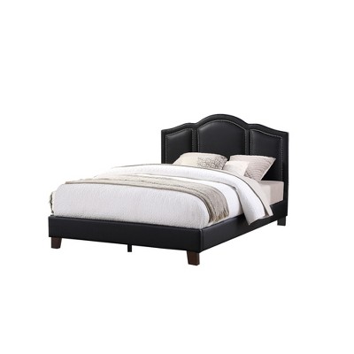 Full Size Upholstered Platform Bed with Headboard for Bedroom