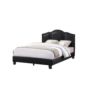 Full Size Upholstered Platform Bed with Headboard for Bedroom - 1 of 4