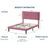 Bed Frames, Velvet Upholstered Bed Frame with Vertical Channel Tufted & Sturdy Wood Slats, Strong Wooden Slats/Platform Bed Frame Easy Assembly - 2 of 4