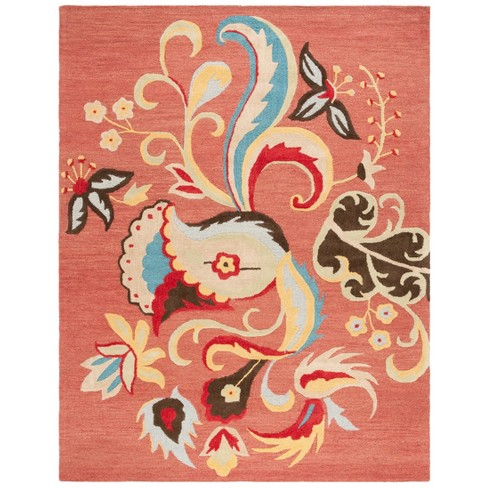 Blossom Blm680 Hand Hooked Rug - Rust/multi - 6'x6' - Safavieh