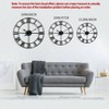 16 inch large wall clocks operated round modern silent non - ticking black metal wall clock decor bedroom kitchen 40cm - 2 of 4
