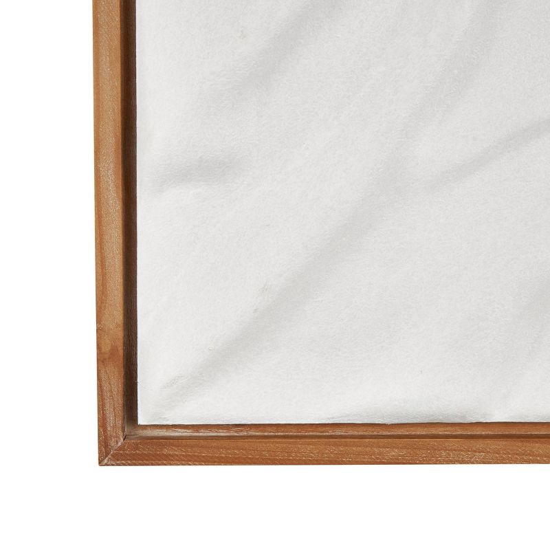 45&#34;x32&#34; Canvas Abstract Dimensional Shaped Wall Decor with Brown Wooden Frame White - Olivia &#38; May, 3 of 9