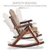 Maggift Patio Accent Chairs, Rocking Chair, Rocker High Back Garden Seat For Indoor Outdoor, Brown, 45"*37.75"*38.5" - 4 of 4