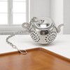 Unique Bargains Tea Infuser Tea Egg Design Infuser Traditional Style Hand Wash Stainless Steel Silver Tone 1Pcs - 2 of 4