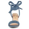 Allegra K Women's Back to College Open Toe Ankle Tie Back Block Heels Sandals - 2 of 4