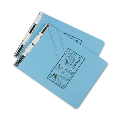 UNIVERSAL Pressboard Hanging Data Binder 9-1/2 x 11 Unburst Sheets Light Blue 15431