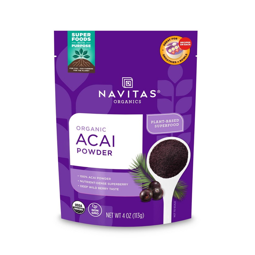 NAVITAS, FREEZE-DRIED ACAI POWDER, AMAZON SUPERFRUIT