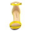 Allegra K Women's Satin Open Toe Ankle Strap Chunky Sandals - 3 of 4