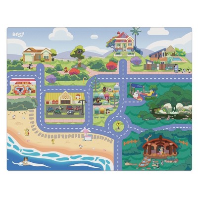 Imaginmat: Jumbo - Bluey - Floor Playmat & 2 Toy Cars, 47 x 61",Ages 3+