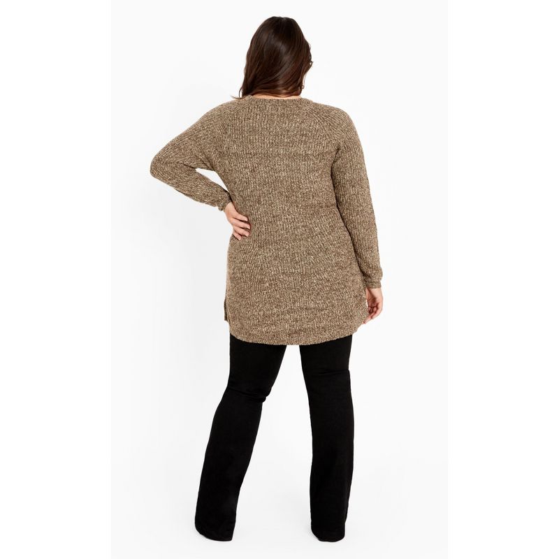 Women's Plus Size Tia Tunic Sweater - espresso | AVENUE, 4 of 8