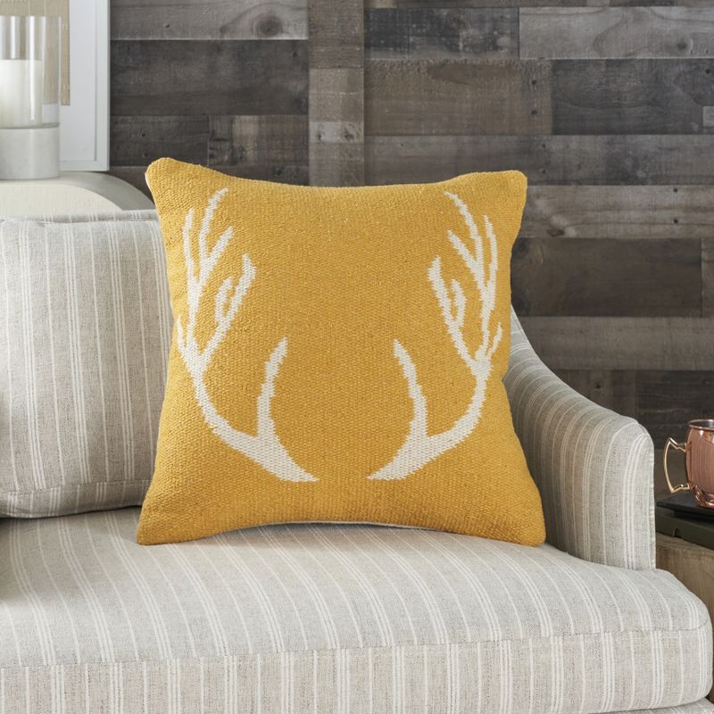 Mina Victory Life Styles Woven Antlers Indoor Throw Pillow, 5 of 7