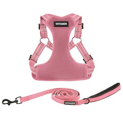 Voyager Step-In Air Dog Harness - All Weather Mesh, Step In Vest Harness  for Small and Medium Dogs by Best Pet Supplies - Pink Base, Small (Chest