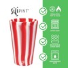 Silipint: Silicone 16oz Pint Glasses: 4 Pack (2) Peppermint & (2) Poinsettia - 2 of 4