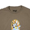 Seven Times Six Bluey Shirt Men's Lets Do This Front And Back Print Adult Graphic Tee Brown - 3 of 4