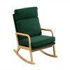 Rocking Chair, Living Room Accent Chair With Solid Wood Base, High Backrest, Padded Seat Glider Rocking Chair For Living Room - 2 of 4