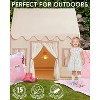 Etokfoks Kids Play Tent 47x40x52 Inch Neutral Indoor Outdoor Playhouse with Star Lights Flags Washable Base Cloth for Boys Girls 1 Piece - 3 of 4