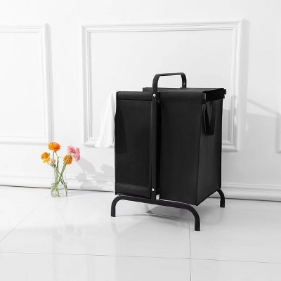 2-Tier Laundry Hamper, 110L Large Oxford Laundry Sorters, Laundry Hamper With Lid, Laundry Hampers On Wheels-Cuddlewood