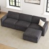 Belffin L-Shaped 4-Seater Cloud Sectional - Plush Chenille Sofa with Storage Ottoman & Convertible Design - 3 of 4