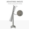 Lomsoe Floor Standing Jewelry Cabinet with LED Light, Lockable Jewelry Organizer with Full-Length Mirror, and 4 Adjustable Angles, Grey - 4 of 4