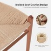 Infurnic Dining Chairs, Comfortable Woven Seat with Sturdy Legs, Modern Accent Chairs for Kitchen and Dining Room, Brown, 17.5"*20"*39.4" - 3 of 4