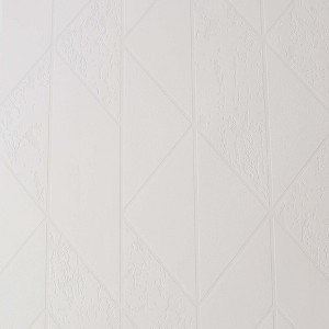 Milan Geo White Paintable Wallpaper - 1 of 4