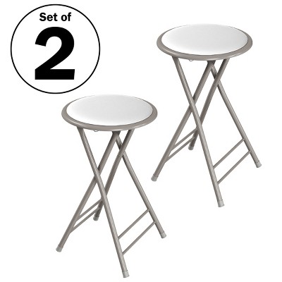 Trademark Home Heavy Duty 24 Inch Folding Stools With Padded Seats   GUEST 7da30581 13c0 493e 83ce Aa7cd673c1d7