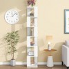6 tier Rotating Bookshelf, Floor Rack Simple Bookcase with Acrylic plate, Multi-Function Creative Bookshelf - 3 of 4