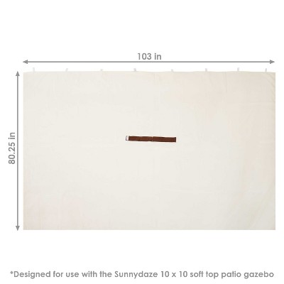 Cream Polyester Gazebo Sidewall Set for 10' x 10' Gazebo