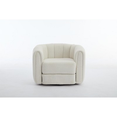 TIRAMISUBEST Modern Swivel Accent Barrel Chair: Upholstered Round Armchair for a Comfy Living Room Upgrade