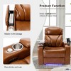 Power Motion Recliner Chair Armchair With Bluetooth Speaker,USB Ports,Cupholder,LED Light,Rotating Coffee Table,Phone Holder-Cuddlewood - 4 of 4