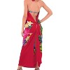 LA LEELA Women's Summer Sarong Bikini Wraps Cover up Skirt Wrap Bathing suit Swimwear Swimsuit Beach Coverup for Women One Size Red, Floral - image 4 of 4