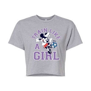 Women's - Disney - Train Like A Girl Cropped Graphic T-Shirt - 1 of 4