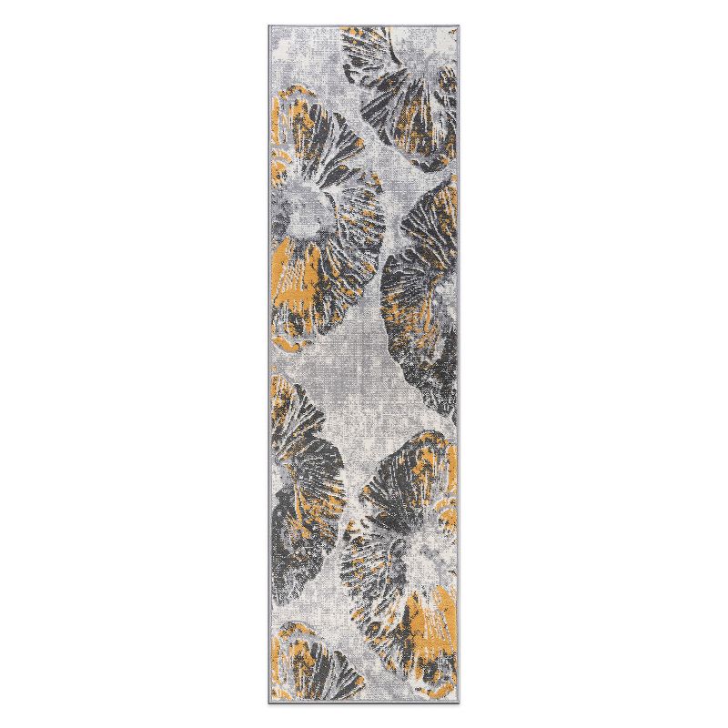 World Rug Gallery Contemporary Floral Stain Resistant Soft Area Rug, 1 of 13