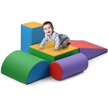 Climb And Crawl Activity Play Set - 5 Piece Soft Zone Climbing Blocks Lightweight Foam Shape Toy – Play22Usa