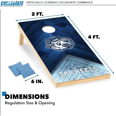 NCAA North Carolina Tar Heels 2'x4' Wood Cornhole Set