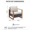 Gymojoy 4 Pieces Outdoor Patio Chairs Club Chair Set for Garden - 2 of 4