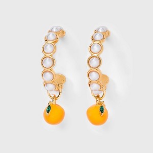 Pearl Hoop Earrings - A New Day™ - 1 of 3