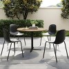SEVOBAL Modern Plastic Stackable Dining Chair, Accent Chairs Set of 4 with Metal Legs for Indoor or Outdoor, Black, 21.26"*20.08"*33.27" - 2 of 4