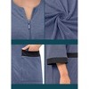 PAVILIA Women Zipper Robe, Loungewear Dress Lightweight Sleepwear Housecoat Nightgown Long Bathrobe, Jersey Robe with Pocket - 4 of 4