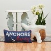 C&F Home 12" x 24" Anchors Away Nautical Embroidered Lumbar Accent Pillow - 4 of 4
