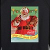 Women's - Coca-Cola - Sip Of Good Taste Vintage Coca Cola Santa Lightweight French Terry Wide Neck Long Sleeve Graphic Shirt - 2 of 4