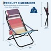 Camping Chair with Portable Beach Chair - Iron Pipe Frame Chair, Flip Headrest Chair, Adjustable Headrest Chair, Foldable Beach Chair - 2 of 4