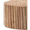 NicBex Natural Cylinder Wooden Coffee Table Decor,Small Center Table for Living Room,Living Room Furniture - 2 of 4