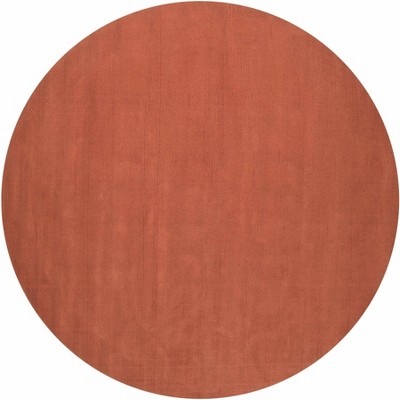 Hauteloom Brockton Solid Wool Orange Area Rug