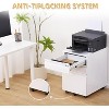 Mobile Filing Cabinet 3 Drawer,Under Desk File Cabinet with Lock & Anti-Tip Wheel, Metal Rolling Filing Cabinets for Home Office Organizer - 4 of 4