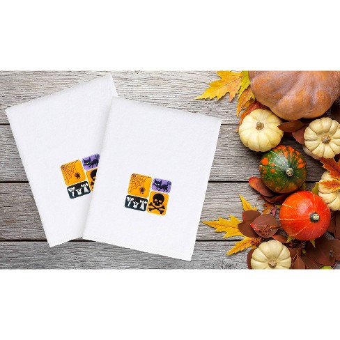 Design Imports Halloween Embellished Kitchen Towel Set of 3