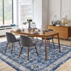 Vintage Print Area Rug, Traditional Distressed Floral Print, Stain Resistant, Anti-Slip, Non-Shedding, for Living Room, Bedroom, Dining Room - 3 of 4